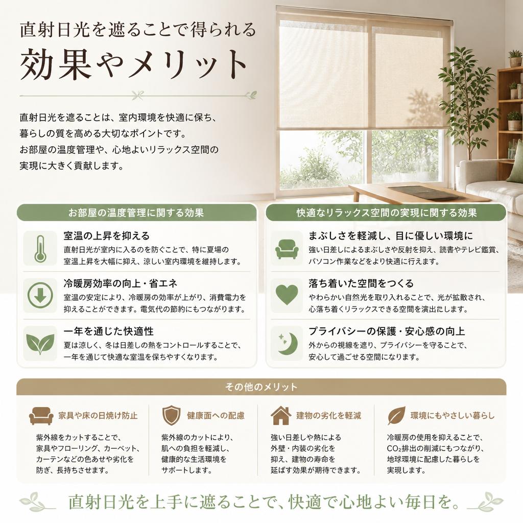 日除けの効果と利点