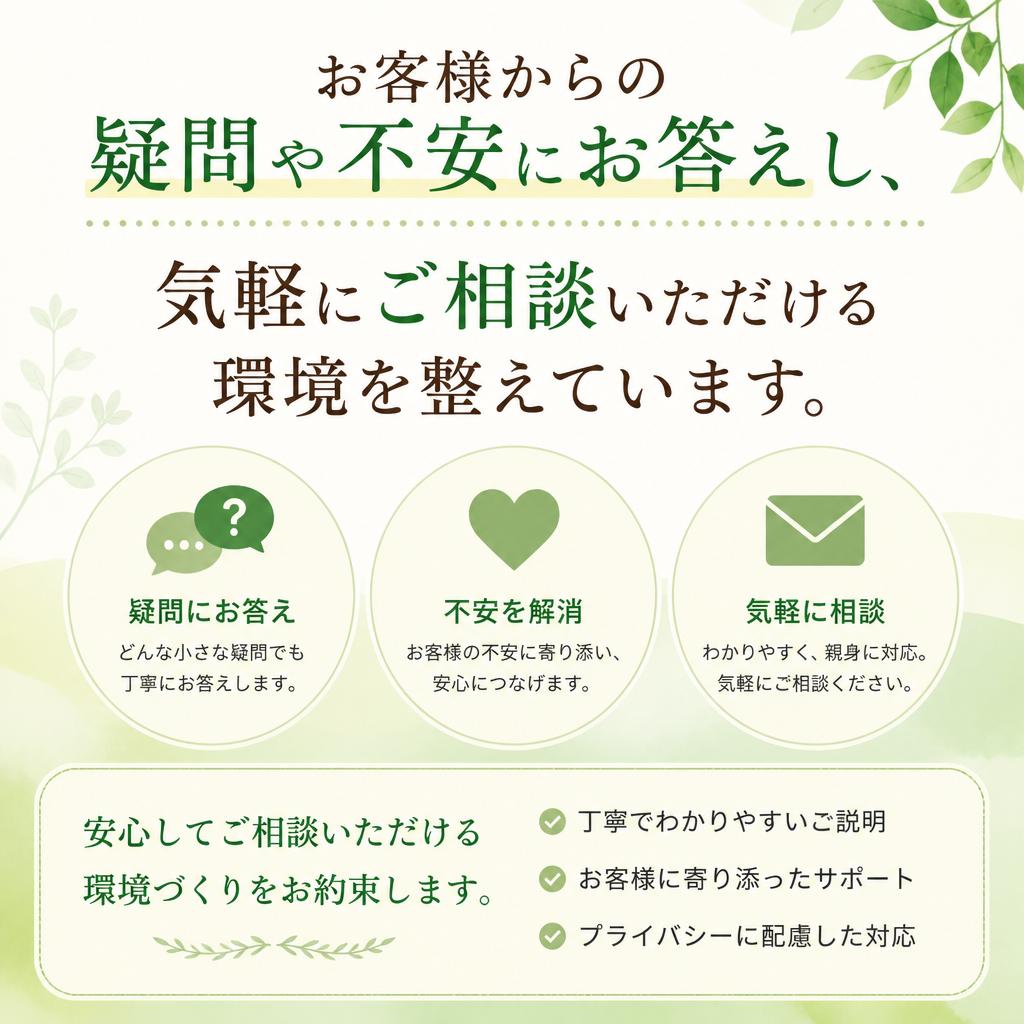 7. お問い合わせで不安を解消！