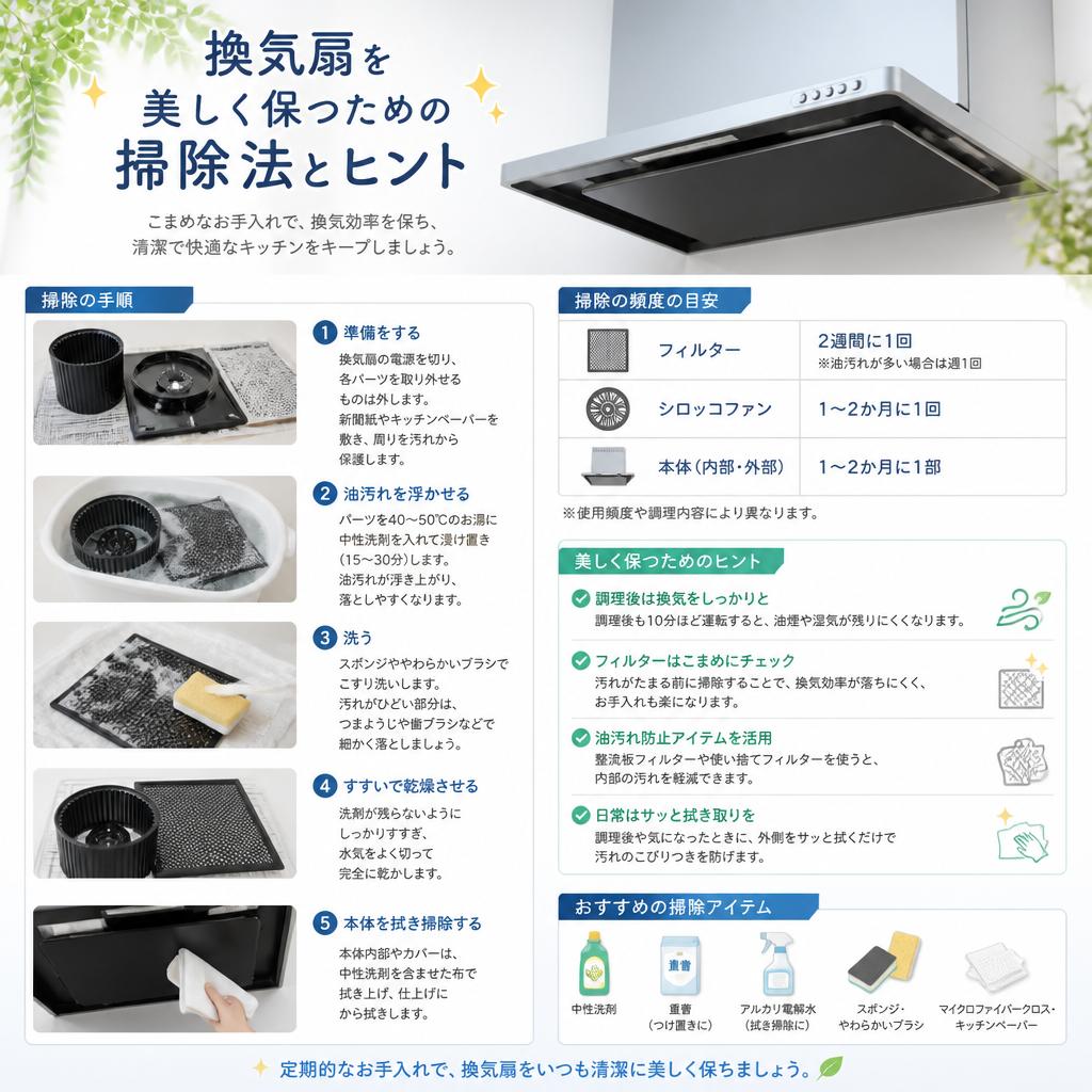 換気扇を美しく保つための掃除法とヒント